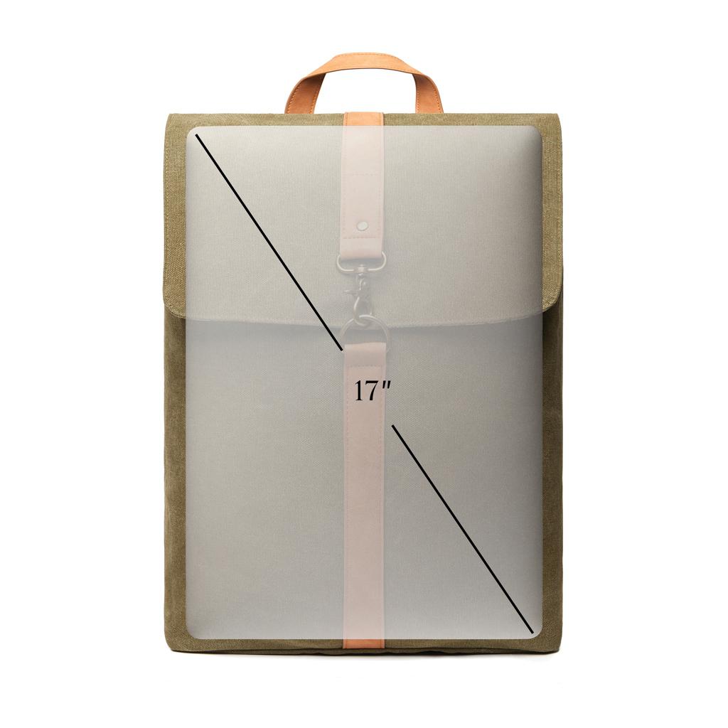 Rucsac din pânză reciclată GRS VINGA Bosler green