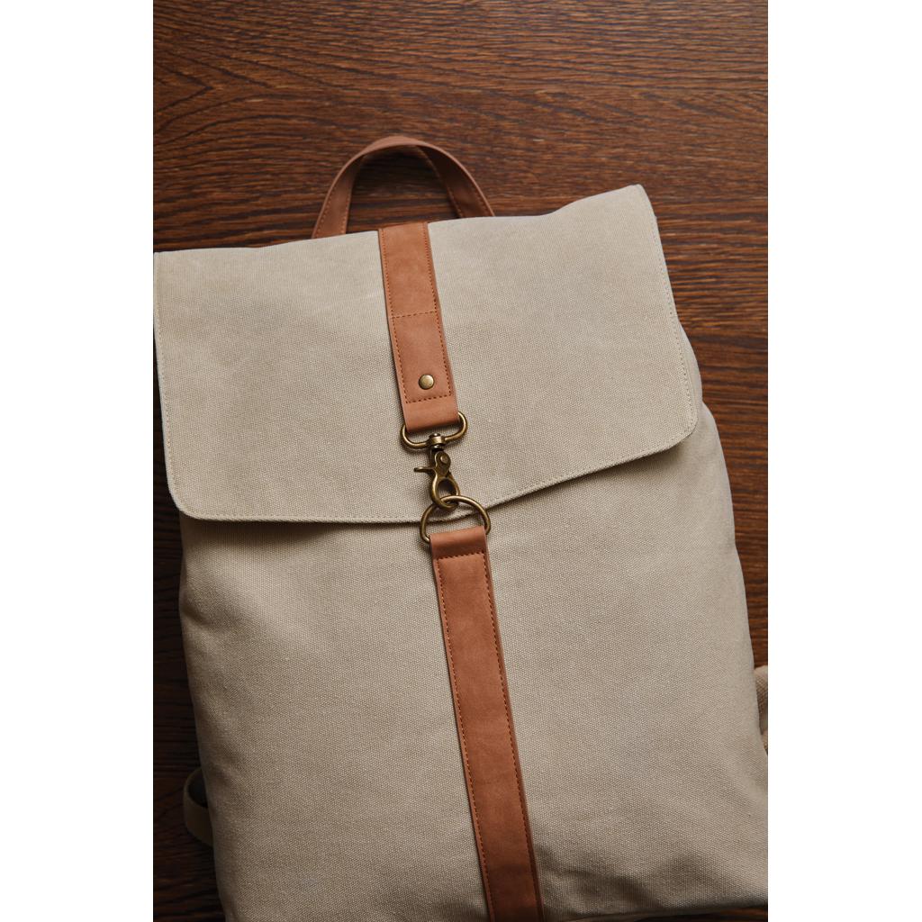 Rucsac din pânză reciclată GRS VINGA Bosler greige