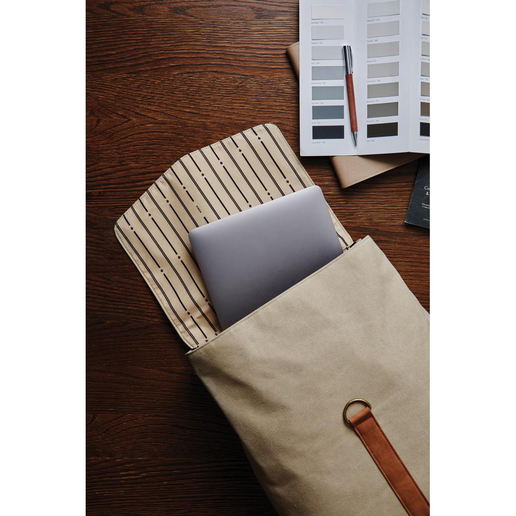 Rucsac din pânză reciclată GRS VINGA Bosler greige