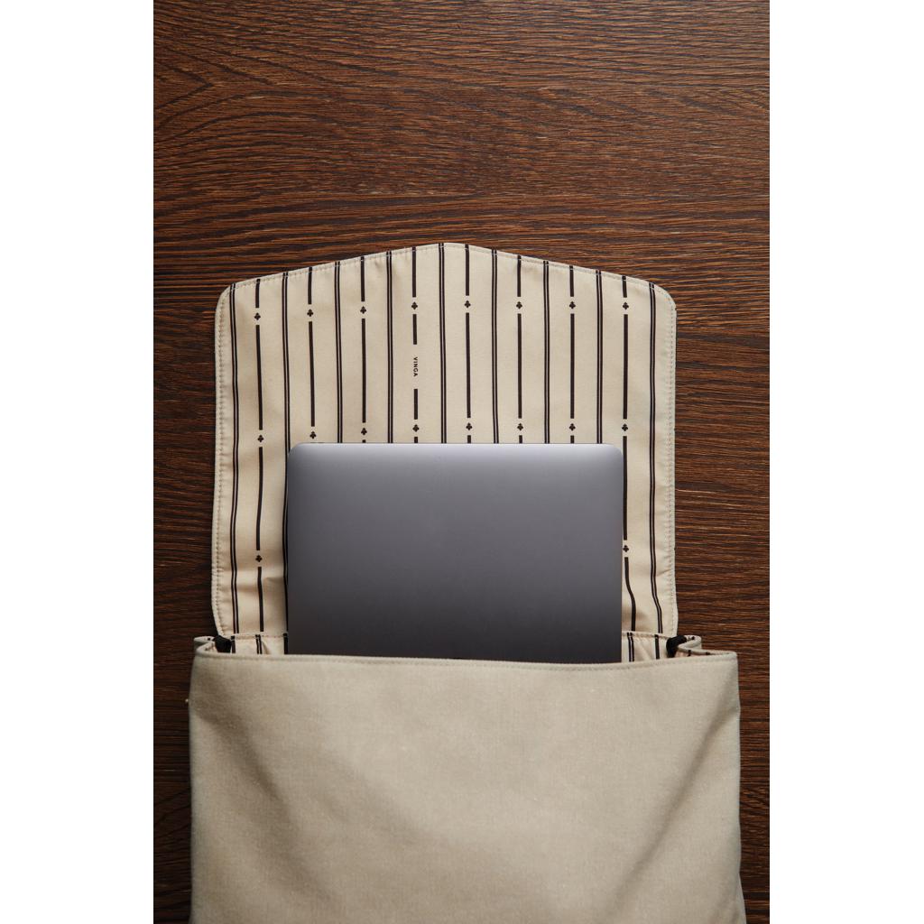 Rucsac din pânză reciclată GRS VINGA Bosler greige