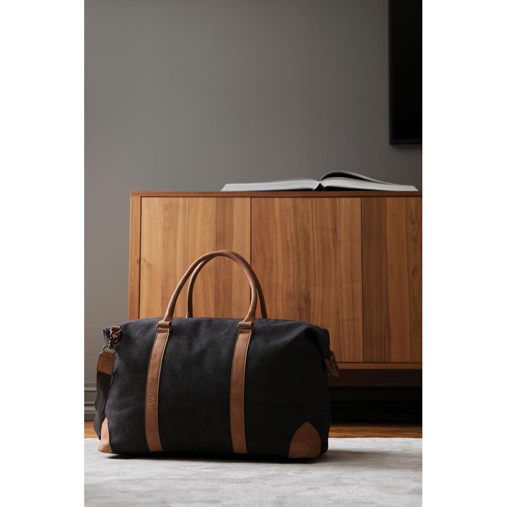 Geantă de voiaj din pânză reciclată RCS VINGA Bosler  black