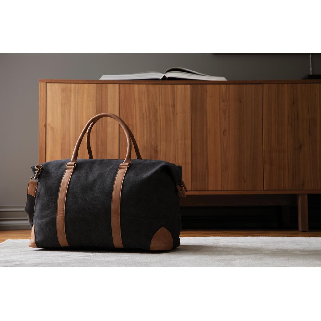 Geantă de voiaj din pânză reciclată RCS VINGA Bosler  black