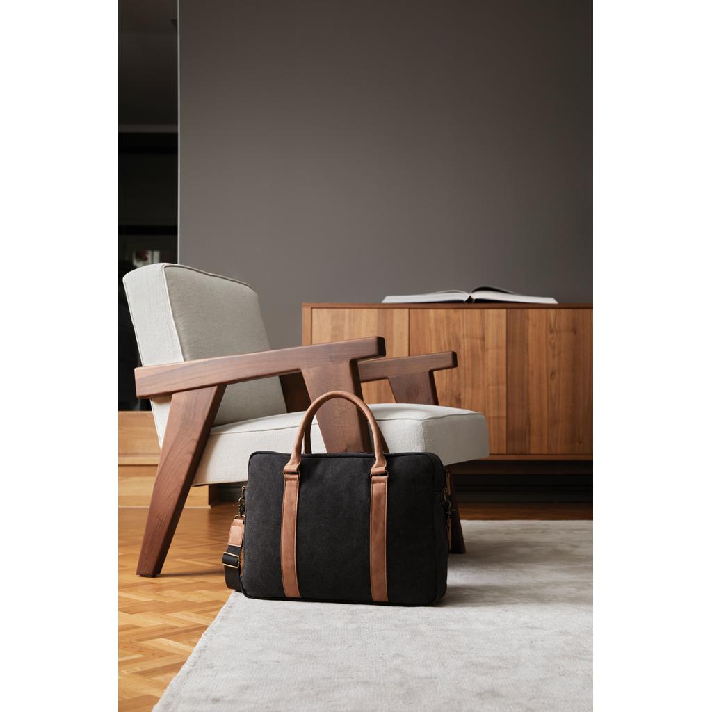 Geantă pentru computer din pânză reciclată RCS VINGA Bosler  black