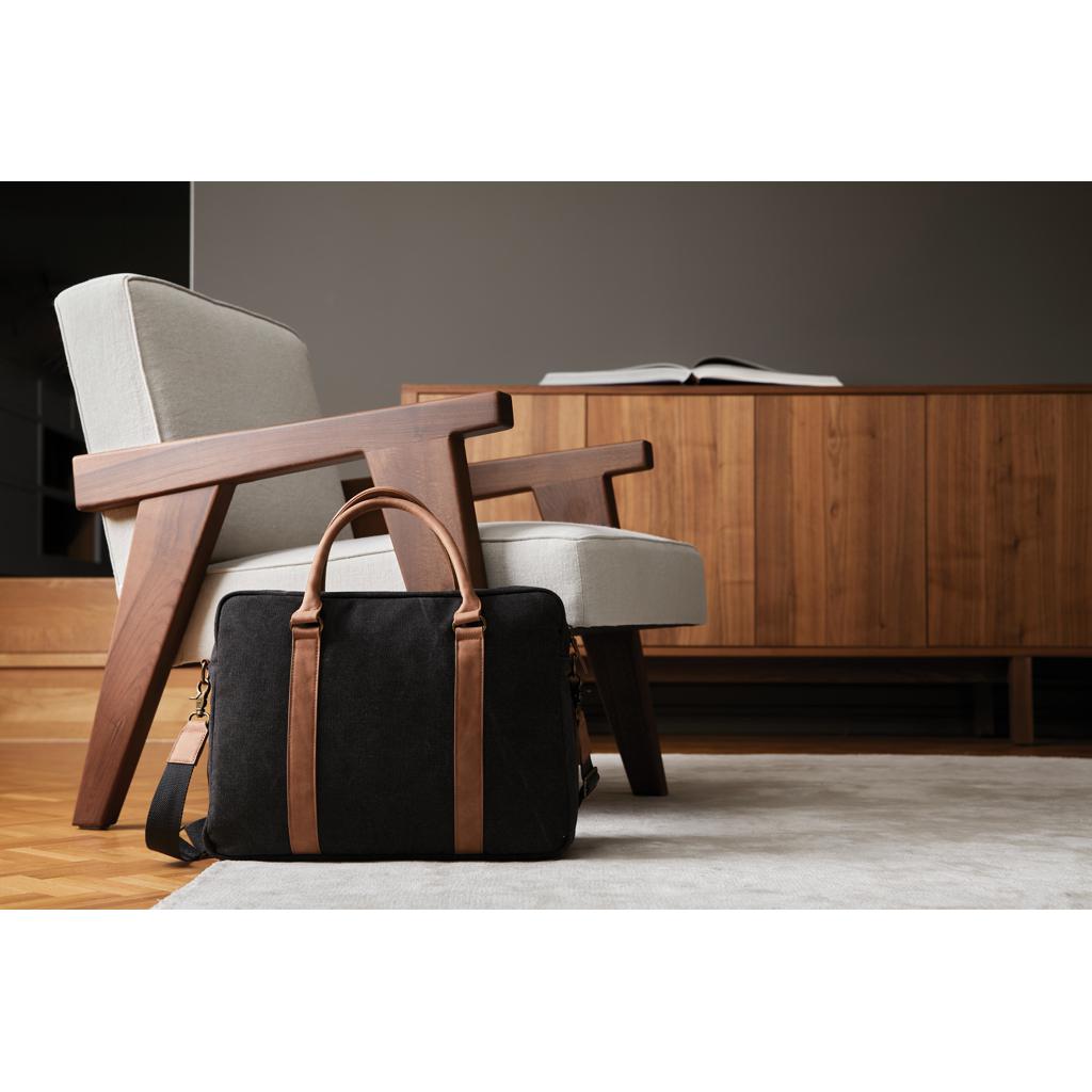 Geantă pentru computer din pânză reciclată RCS VINGA Bosler  black