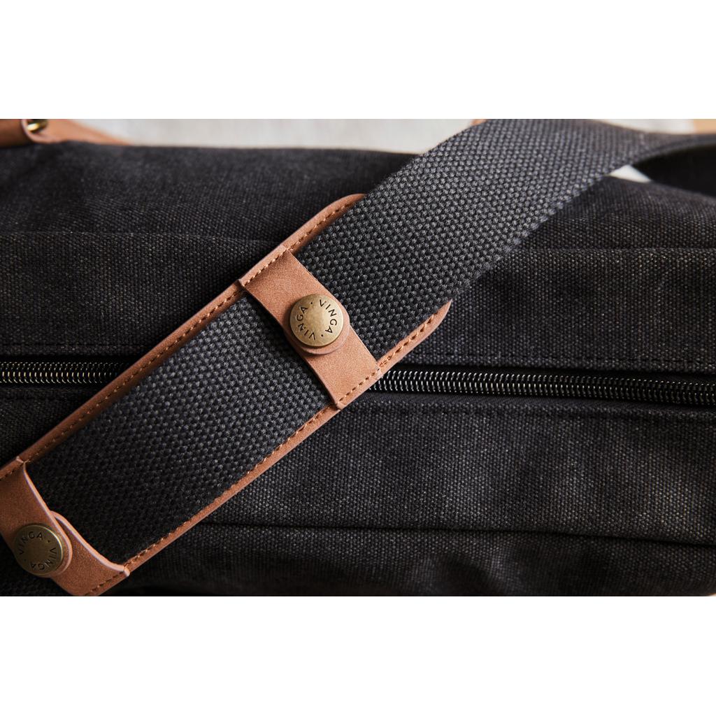 Geantă pentru computer din pânză reciclată RCS VINGA Bosler  black