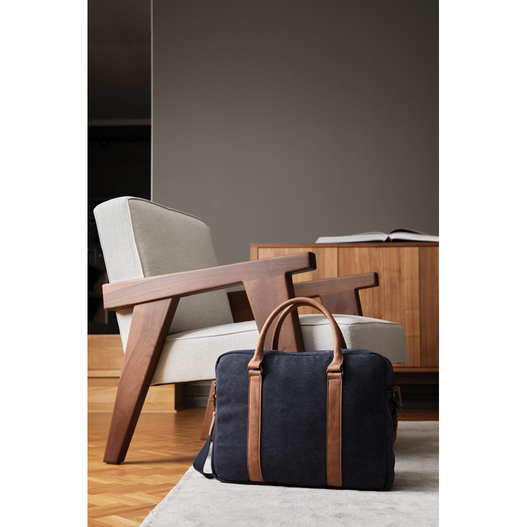 Geantă pentru computer din pânză reciclată RCS VINGA Bosler  navy