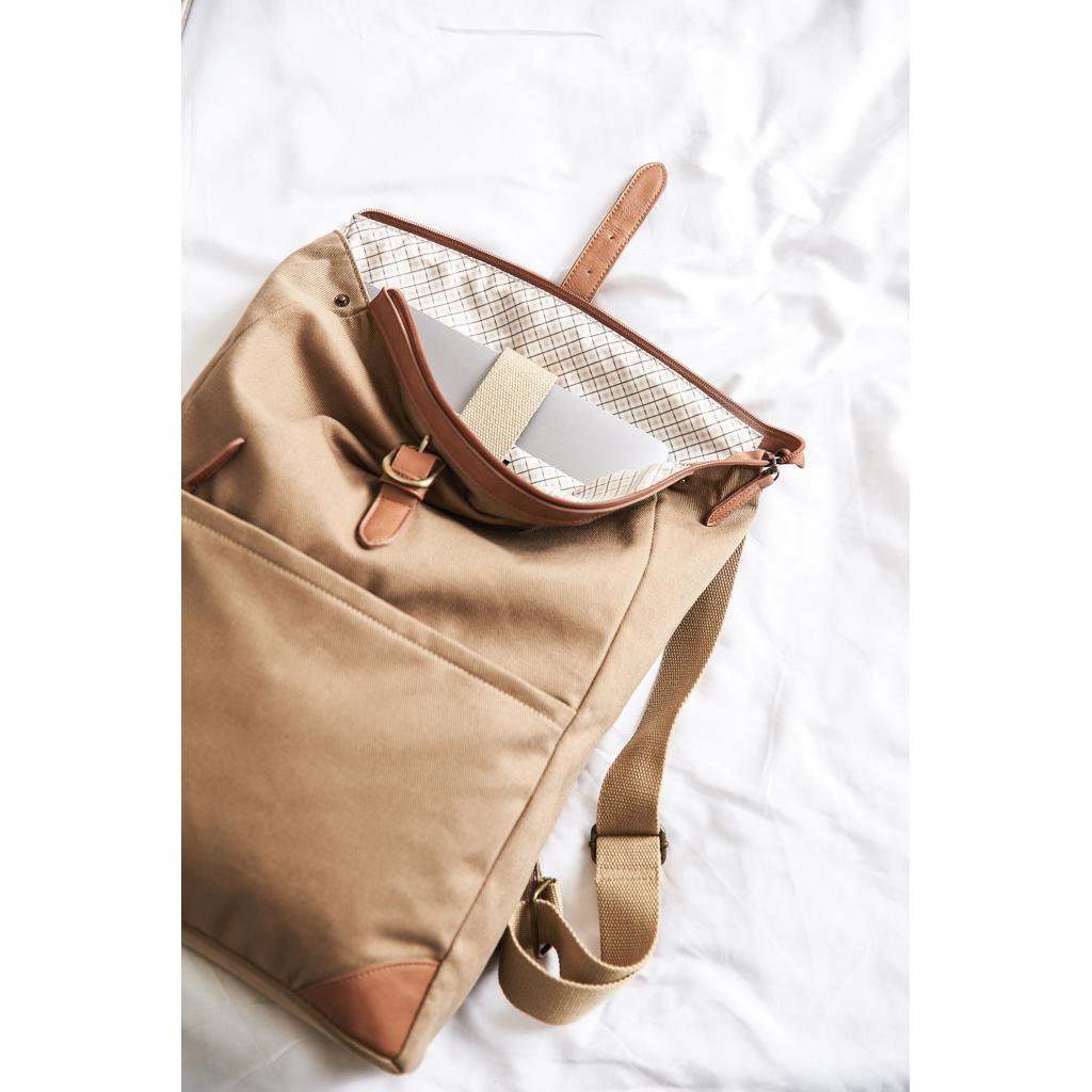 Rucsac din poliester reciclat RCS VINGA Sloane brown