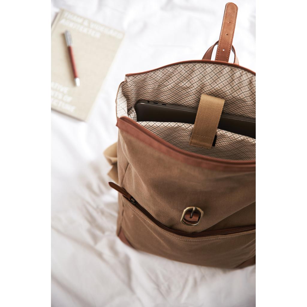 Rucsac din poliester reciclat RCS VINGA Sloane brown