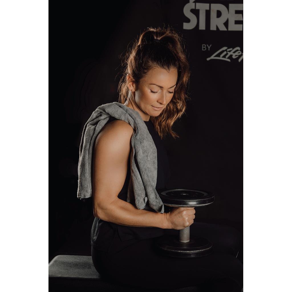 Prosop activ uscare rapidă din RPET GRS 40 x 80 cm VINGA  grey