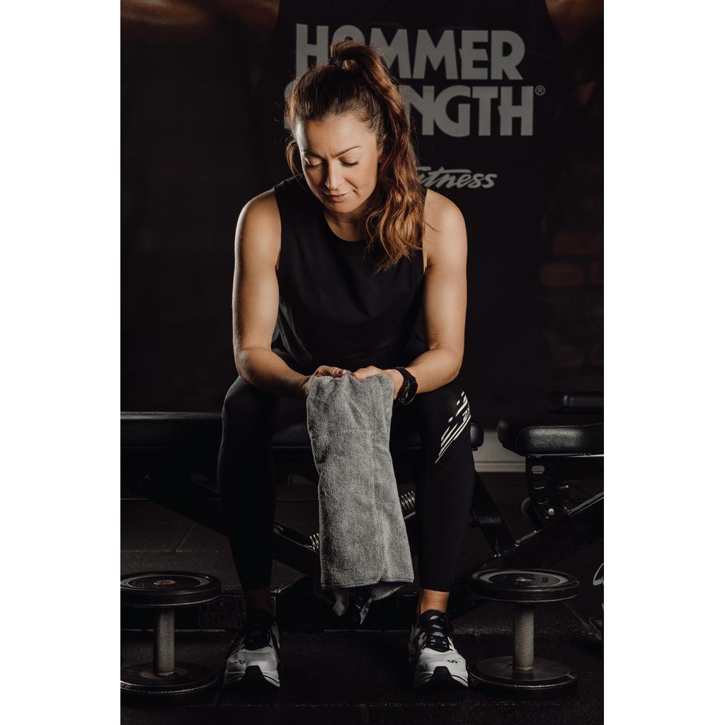 Prosop activ uscare rapidă din RPET GRS 40 x 80 cm VINGA  grey