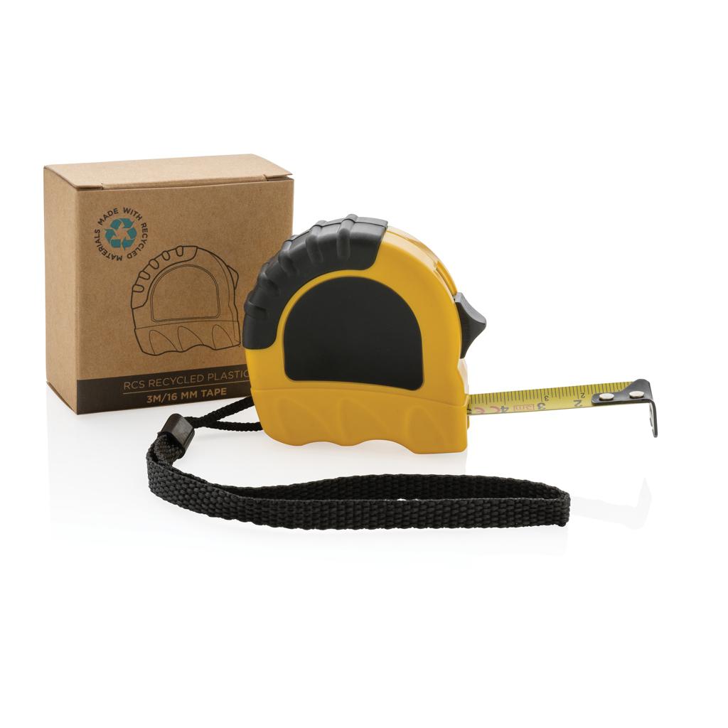 Bandă de măsurat 3M/16mm din plastic reciclat RCS yellow