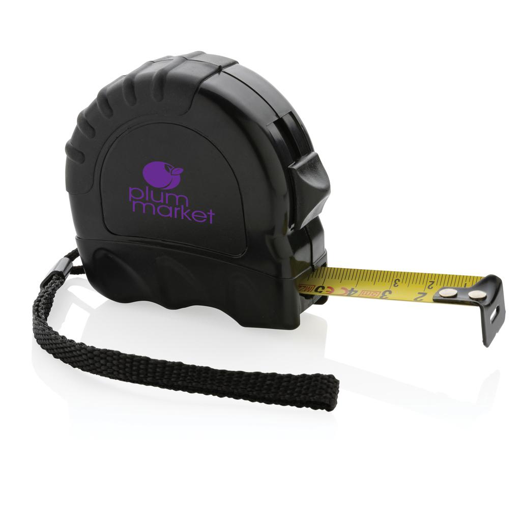 Bandă de măsurat 5M/19mm din plastic reciclat RCS black