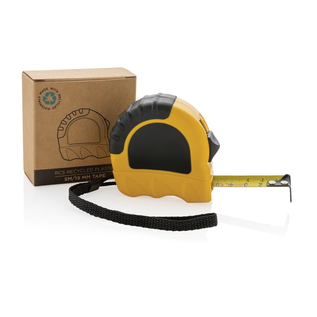 Bandă de măsurat 5M/19mm din plastic reciclat RCS yellow