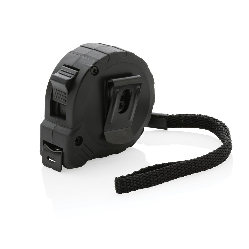 Bandă de măsurat 3M/16mm din plastic reciclat RCS cu buton de oprire black