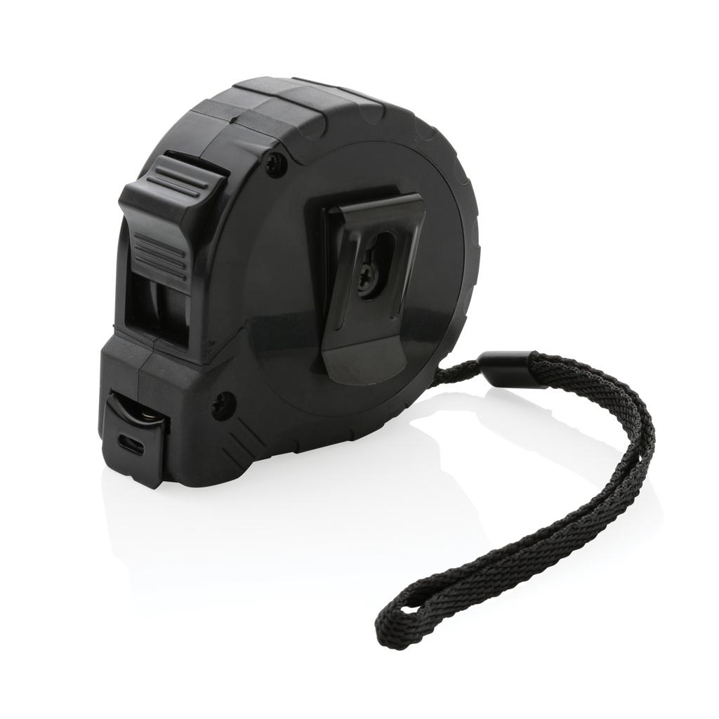 Bandă de măsurat 5M/19mm din plastic reciclat RCS cu buton de oprire black