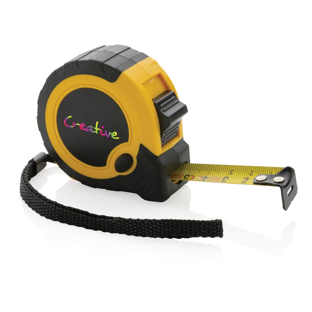 Bandă de măsurat 5M/19mm din plastic reciclat RCS cu buton de oprire yellow