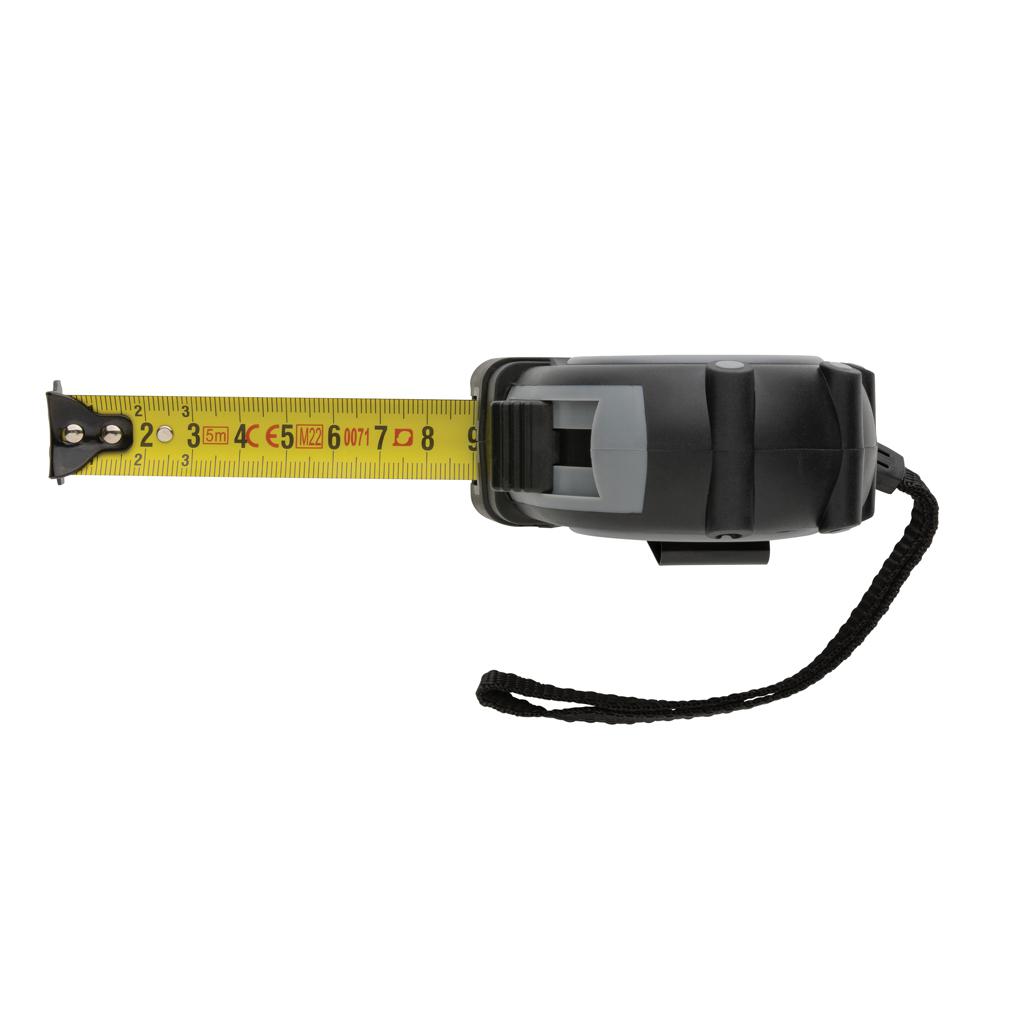Bandă de măsurat 5M/19mm din plastic reciclat RCS Grip grey