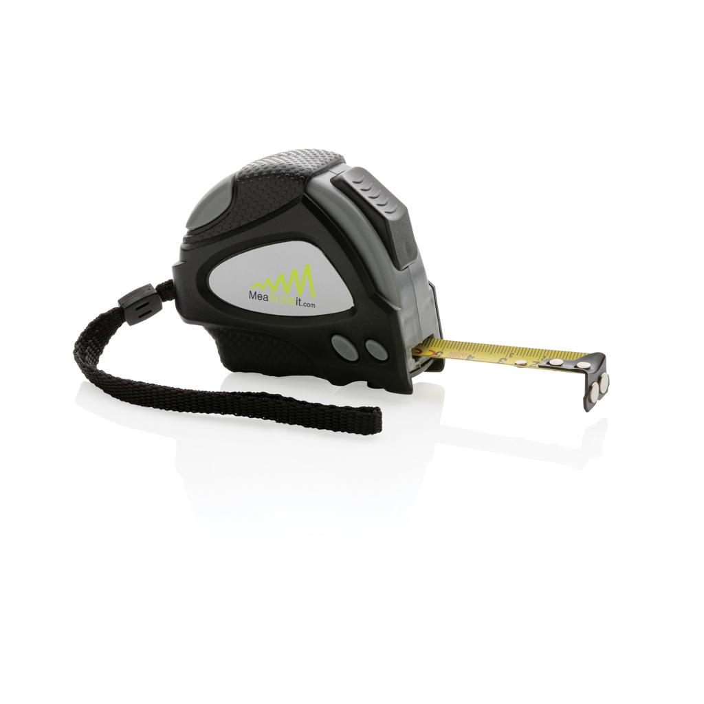 Bandă de măsurat Auto stop 3m/16mm din plastic reciclat RCS black