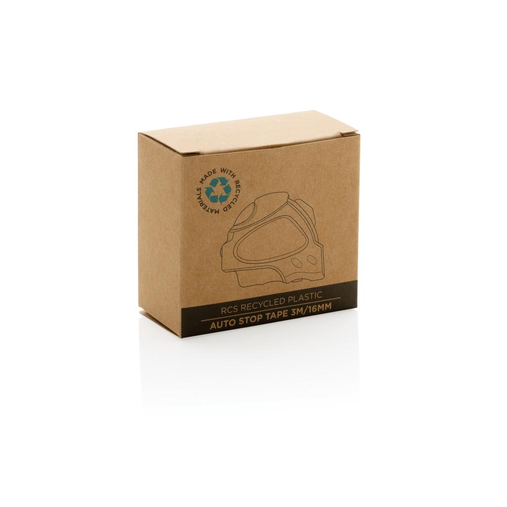 Bandă de măsurat Auto stop 3m/16mm din plastic reciclat RCS black