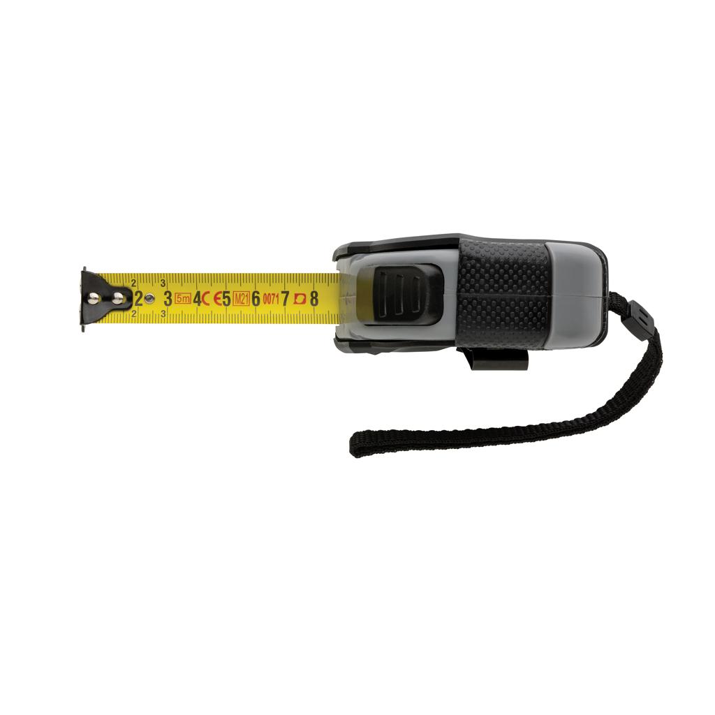 Bandă de măsurat Auto stop 5M/19mm din plastic reciclat RCS black