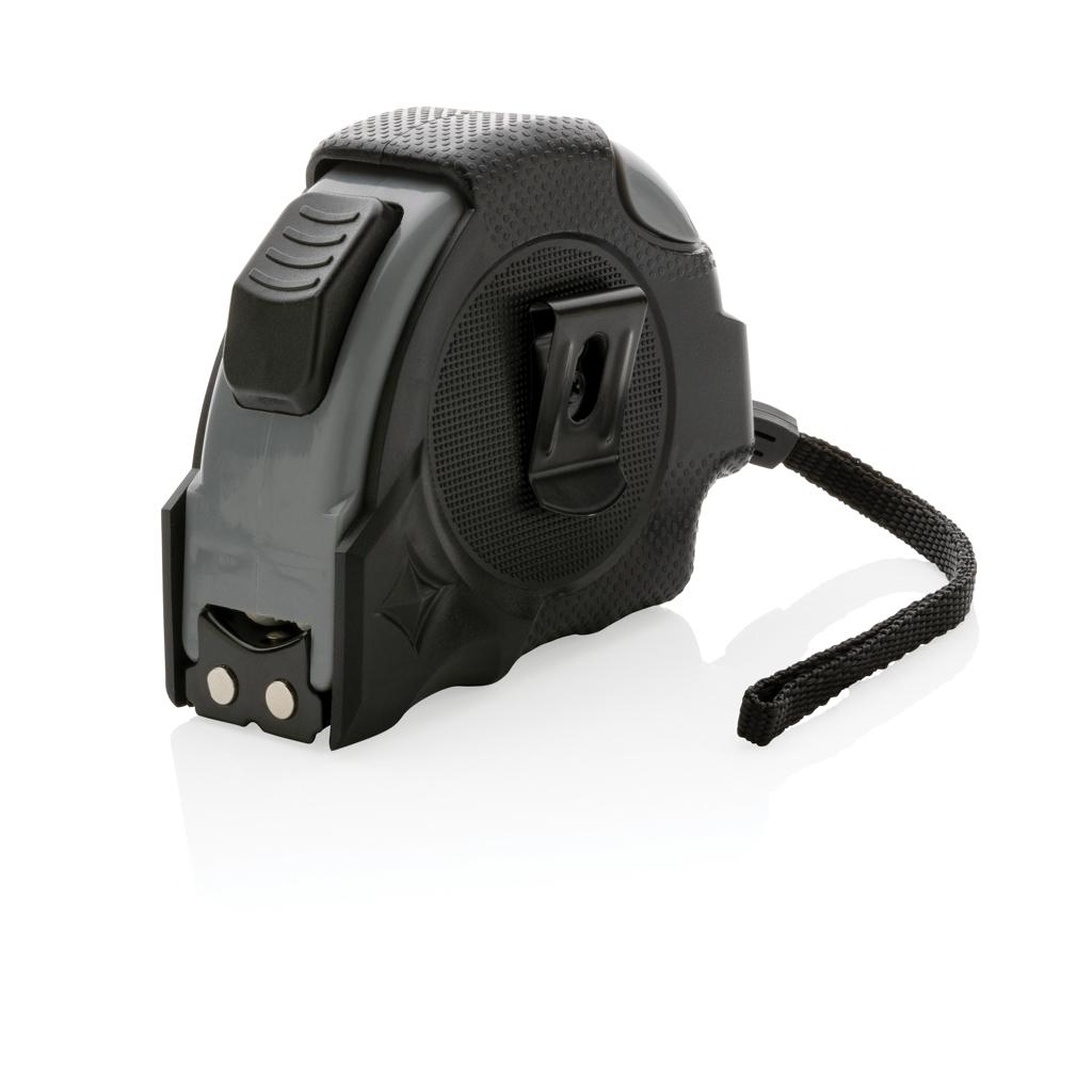 Bandă de măsurat Auto stop 8M/25mm din plastic reciclat RCS black