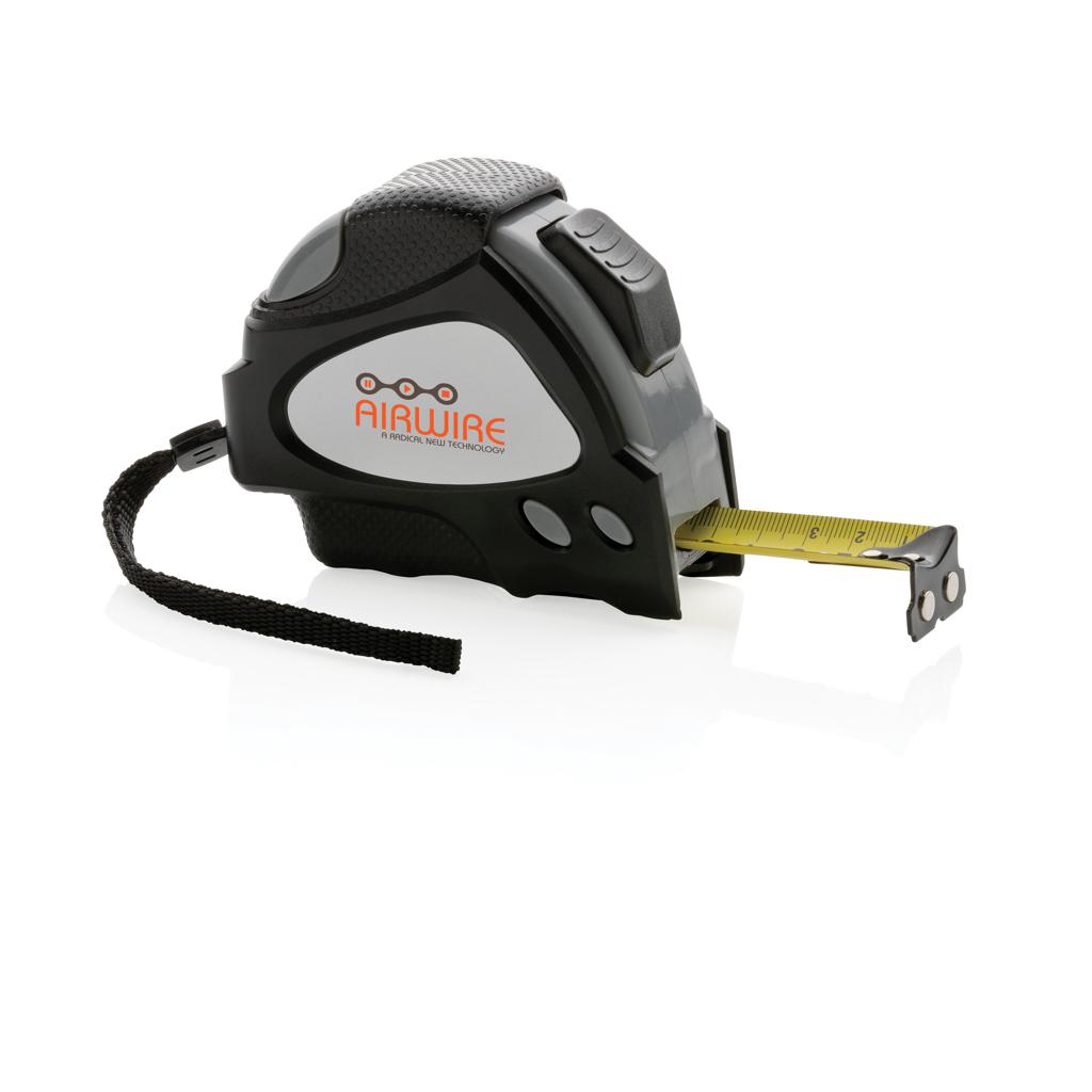 Bandă de măsurat Auto stop 8M/25mm din plastic reciclat RCS black