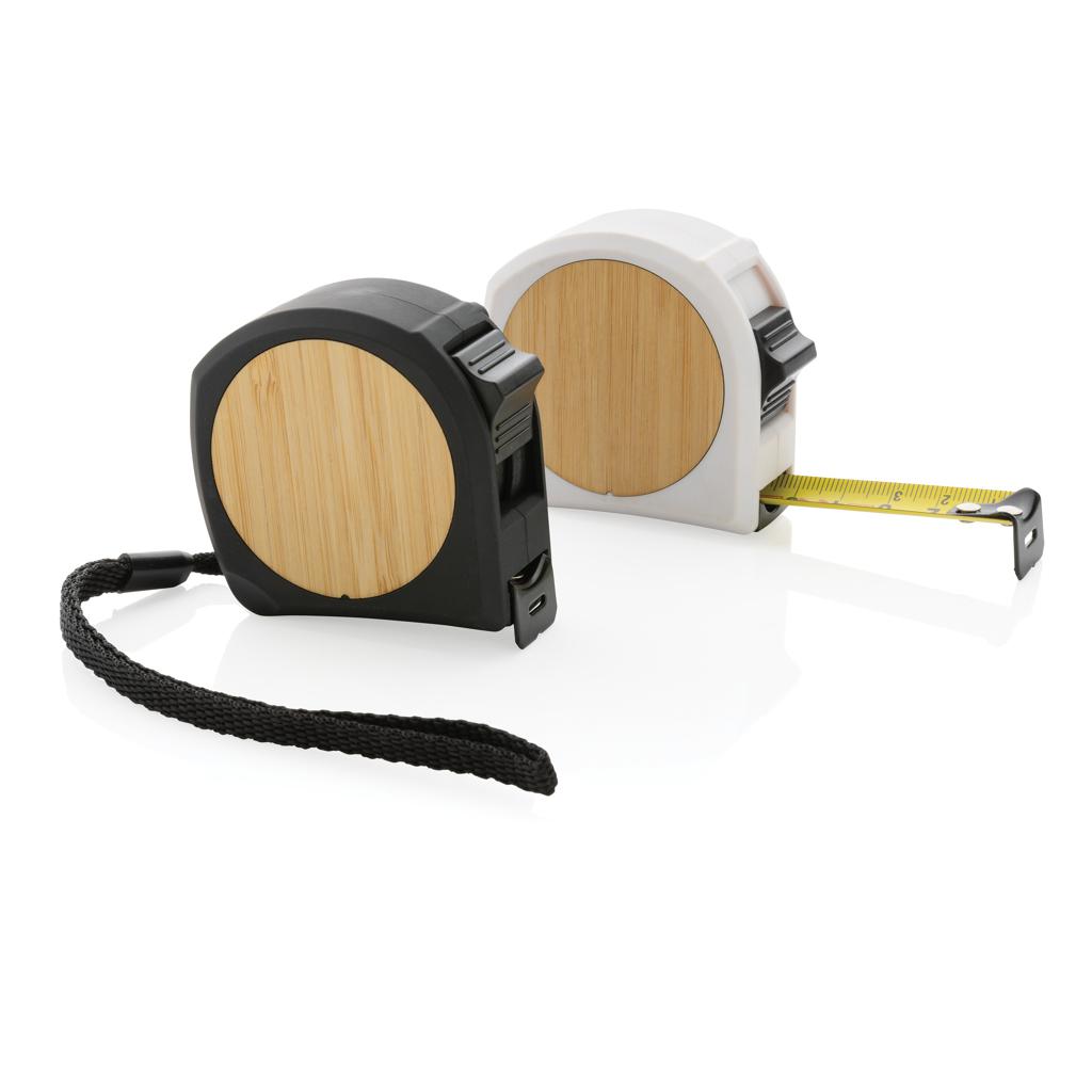 Bandă de măsurat 5M/19mm din plastic și bambus reciclat RCS black