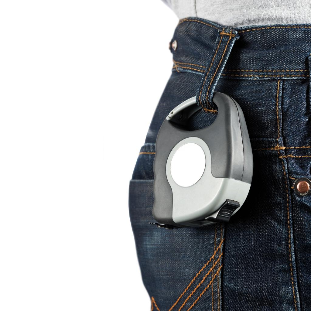 Bandă de măsurat cu carabinieră grey