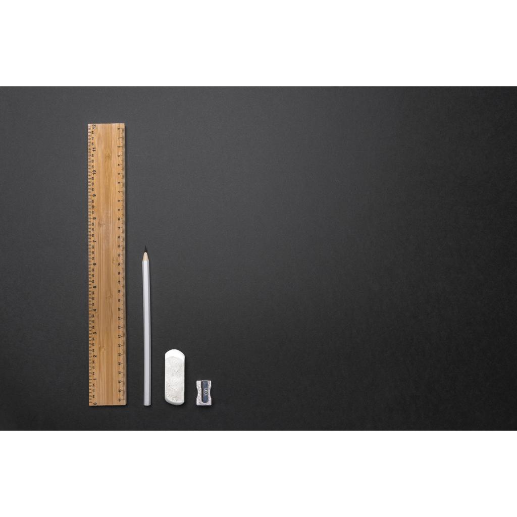 Riglă din bambus extra groasă, dublă față - 30cm Timberson brown