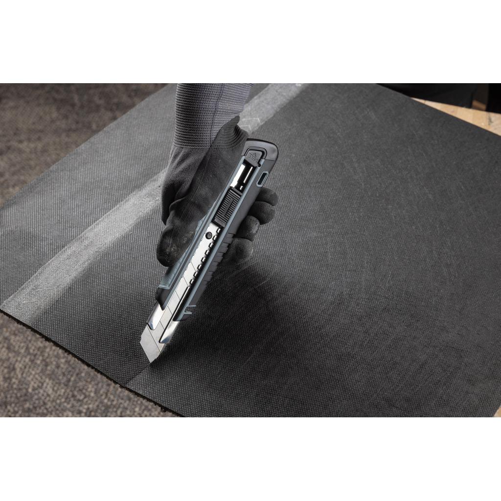 Cuțit robust cu lamă detașabilă, reîncărcabil, din plastic reciclat RCS, cu prindere moale grey