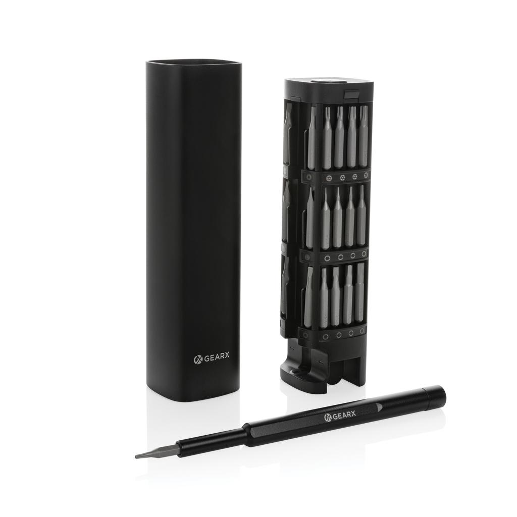 Set de șurubelnițe de precizie din aluminiu reciclat RCS, 46 piese Gear X black