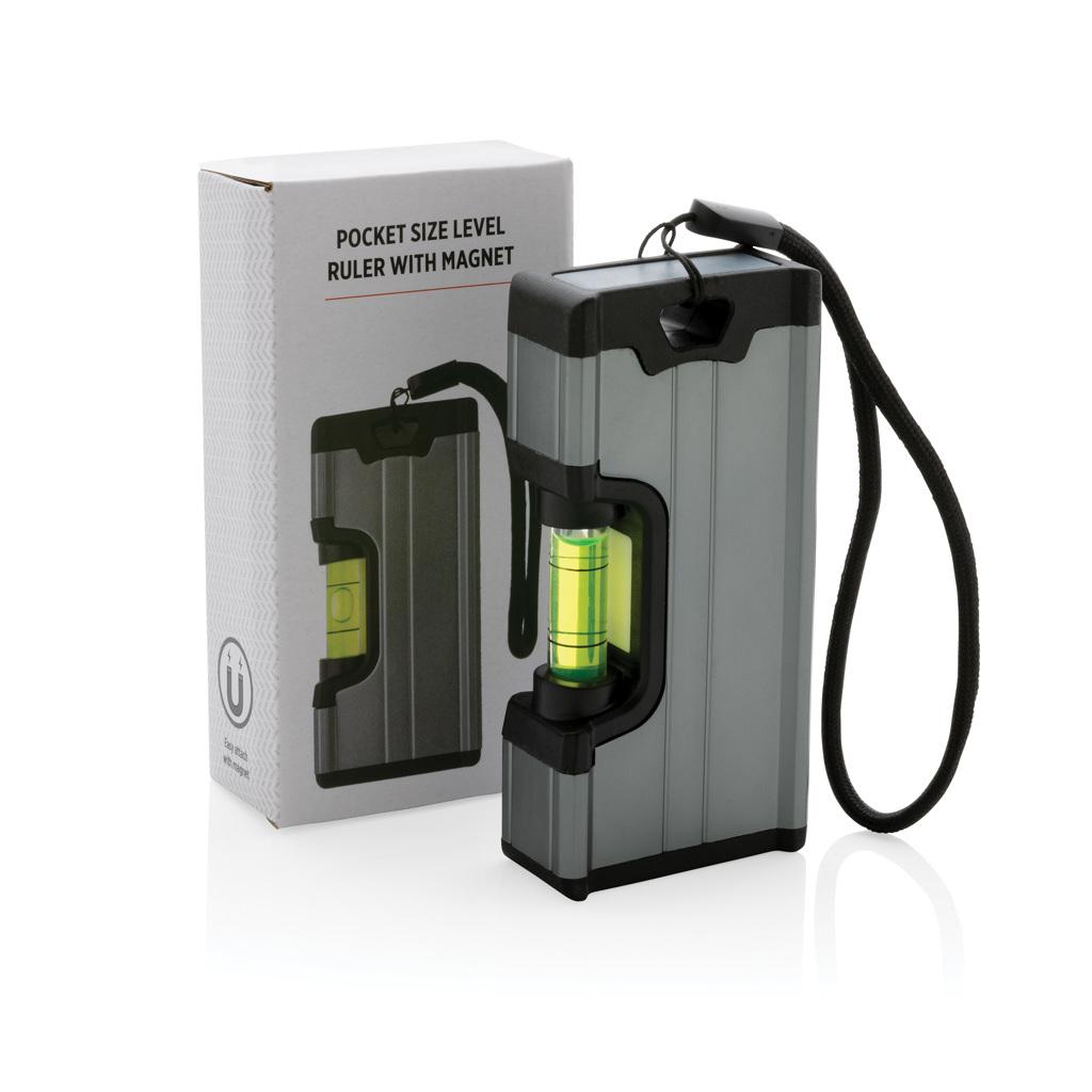 Riglă de nivel de buzunar cu magnet grey