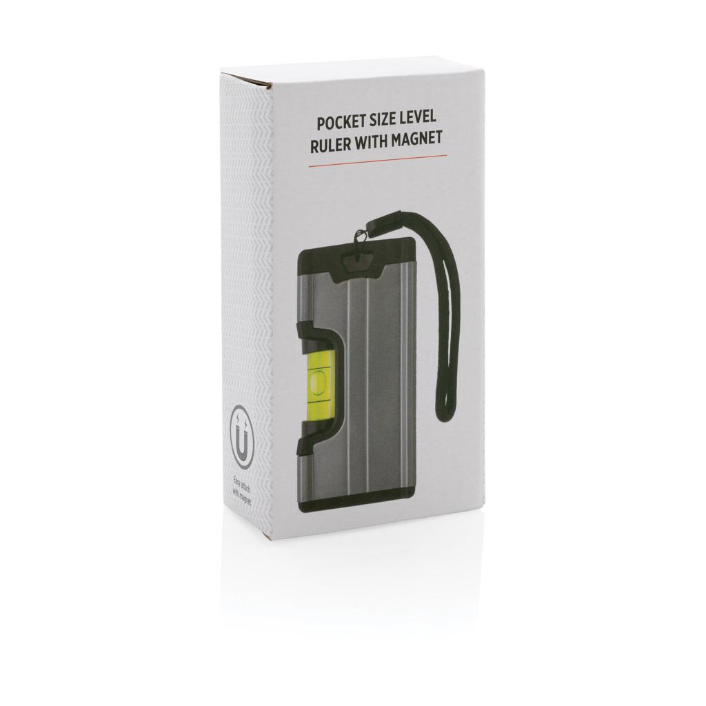 Riglă de nivel de buzunar cu magnet grey