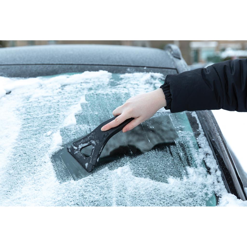 Racletă de gheață 3-în-1 din plastic reciclat certificat RCS Polard black