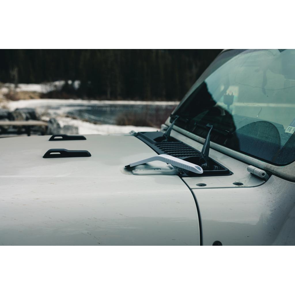 Racletă de gheață 3-în-1 din plastic reciclat certificat RCS Polard transparent