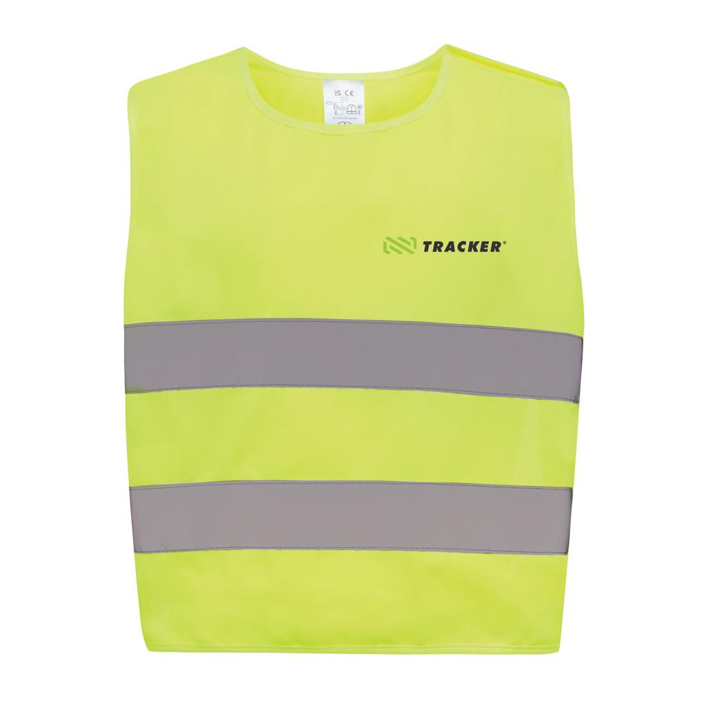 Vestă de siguranță cu vizibilitate ridicată din PET reciclat, 3-6 ani GRS yellow