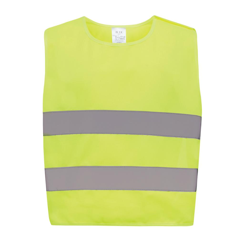 Vestă de siguranță cu vizibilitate ridicată din PET reciclat, 3-6 ani GRS yellow