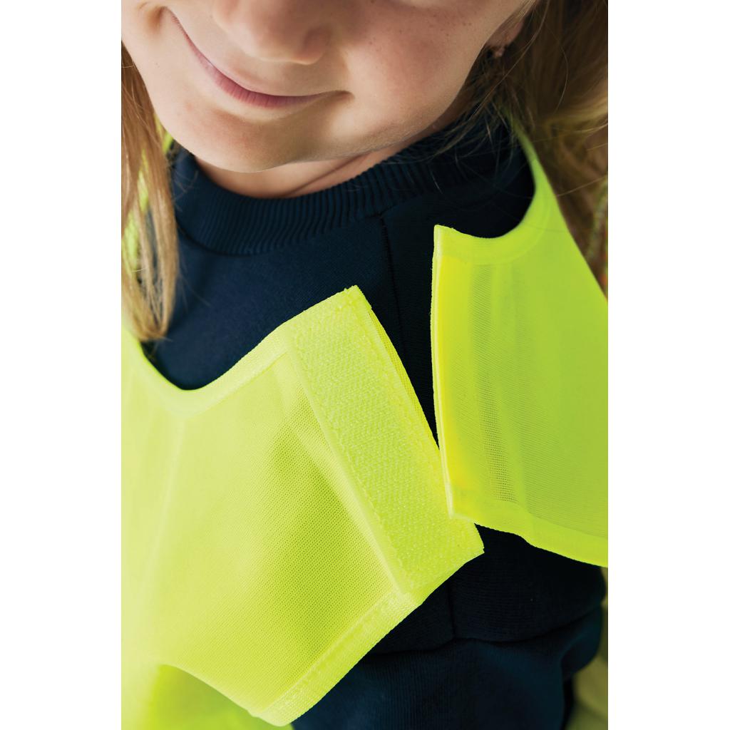 Vestă de siguranță cu vizibilitate ridicată din PET reciclat, 3-6 ani GRS yellow