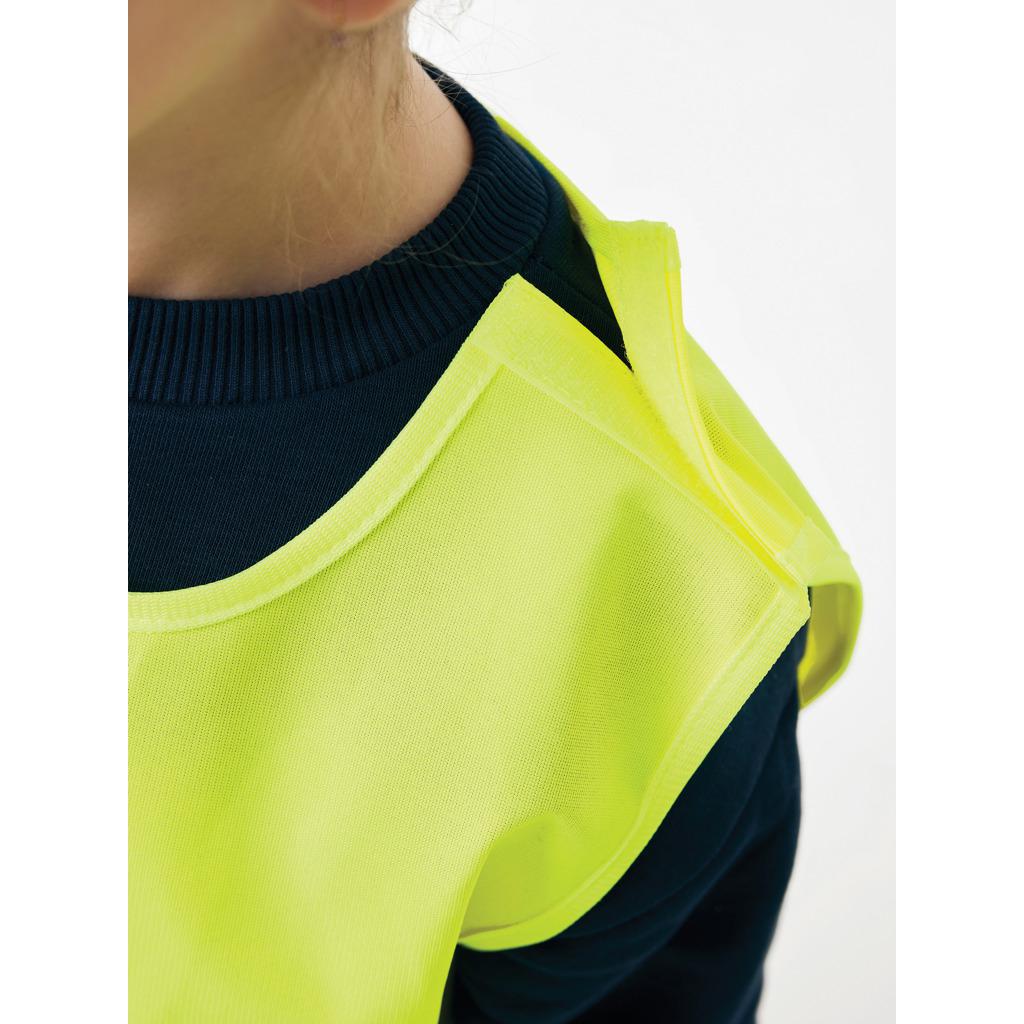 Vestă de siguranță cu vizibilitate ridicată din PET reciclat, 3-6 ani GRS yellow