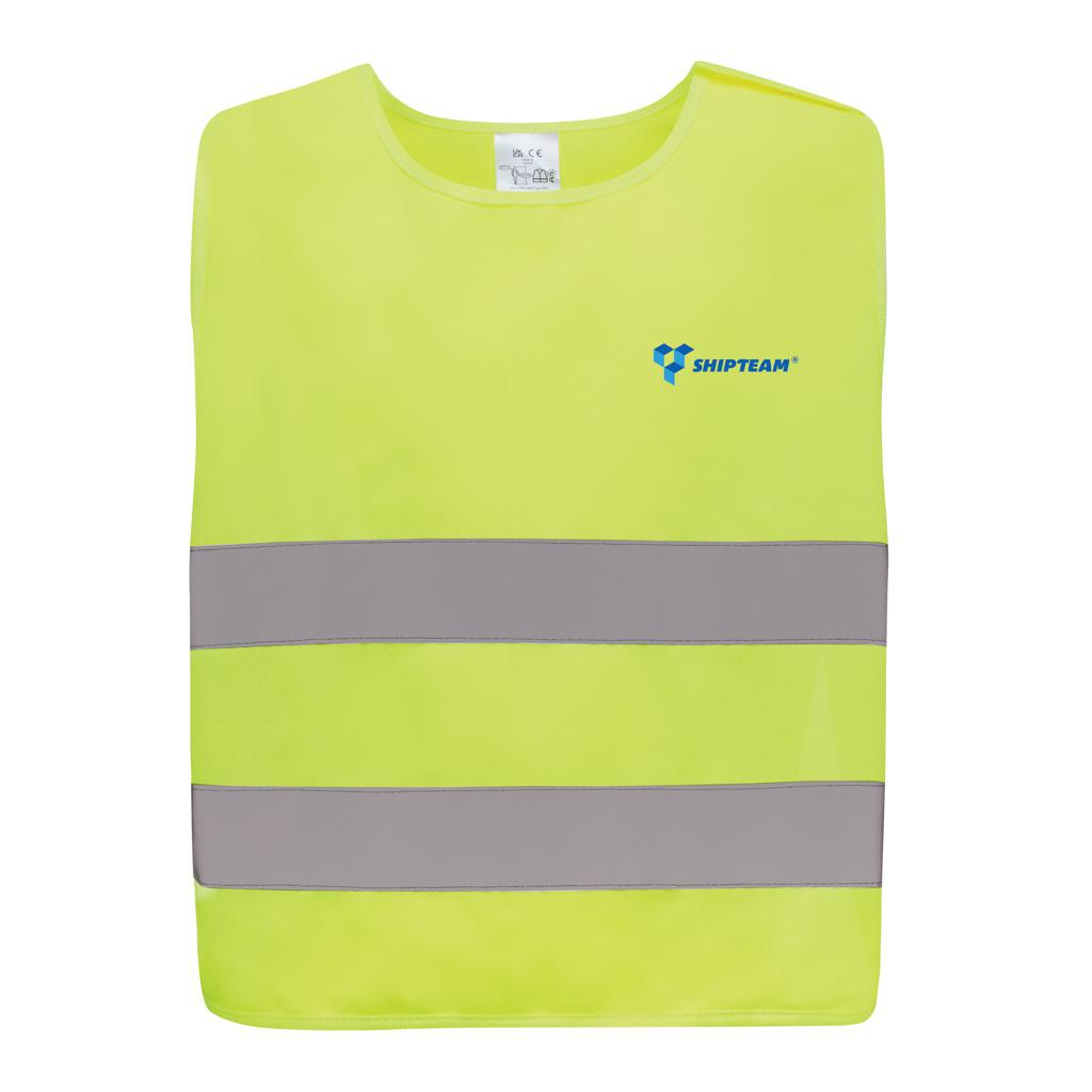 Vestă de siguranță cu vizibilitate ridicată din PET reciclat, 7-12 ani GRS yellow