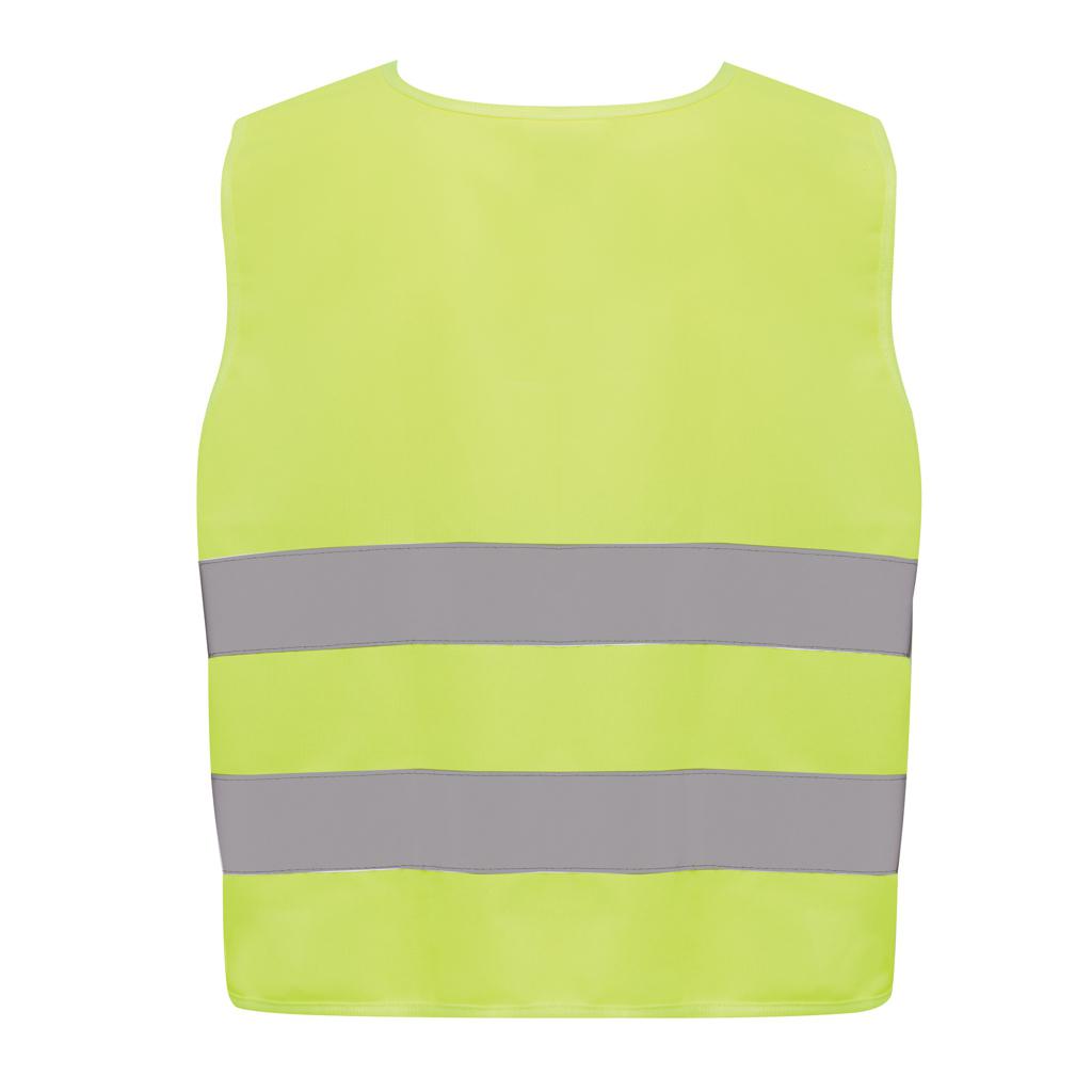 Vestă de siguranță cu vizibilitate ridicată din PET reciclat, 7-12 ani GRS yellow