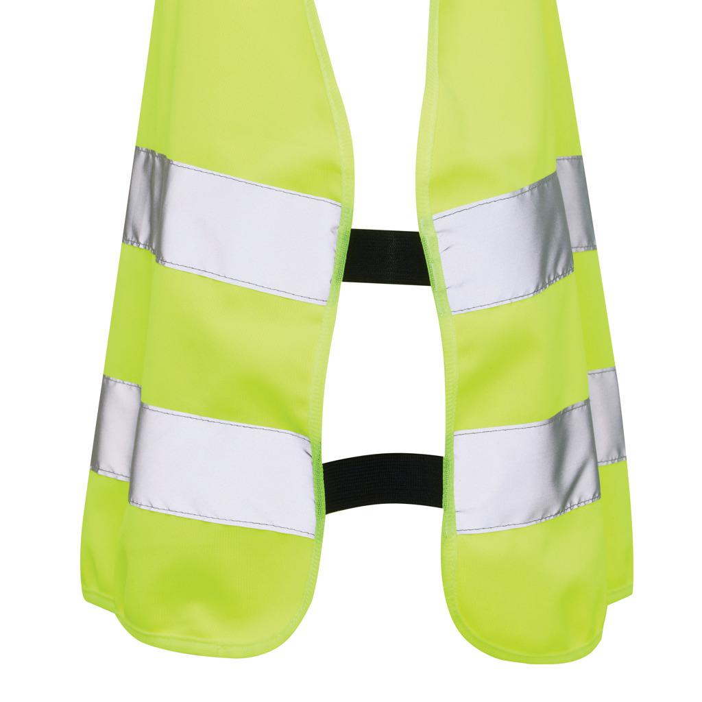 Vestă de siguranță cu vizibilitate ridicată din PET reciclat, 7-12 ani GRS yellow