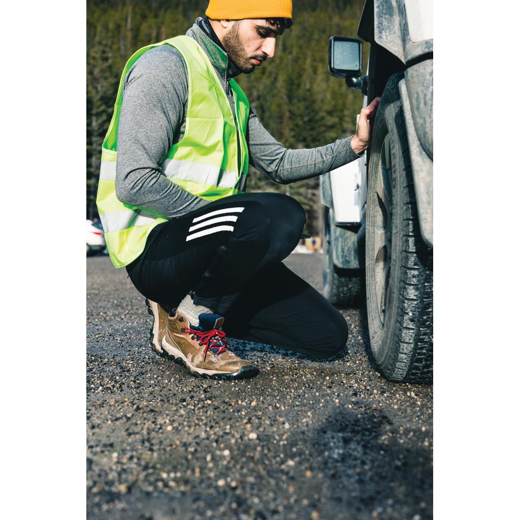 Vestă de siguranță cu vizibilitate ridicată din PET reciclat GRS yellow
