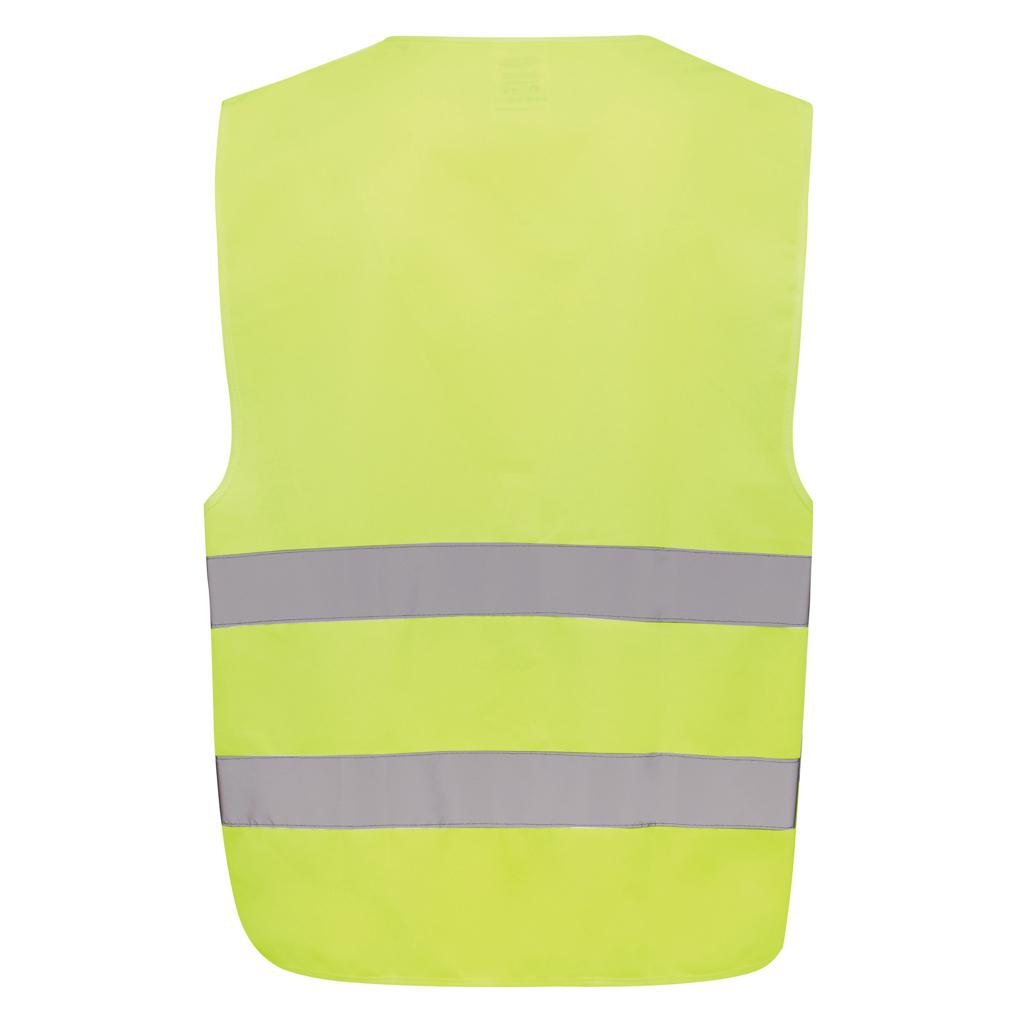 Vestă de siguranță cu vizibilitate ridicată din PET reciclat GRS yellow