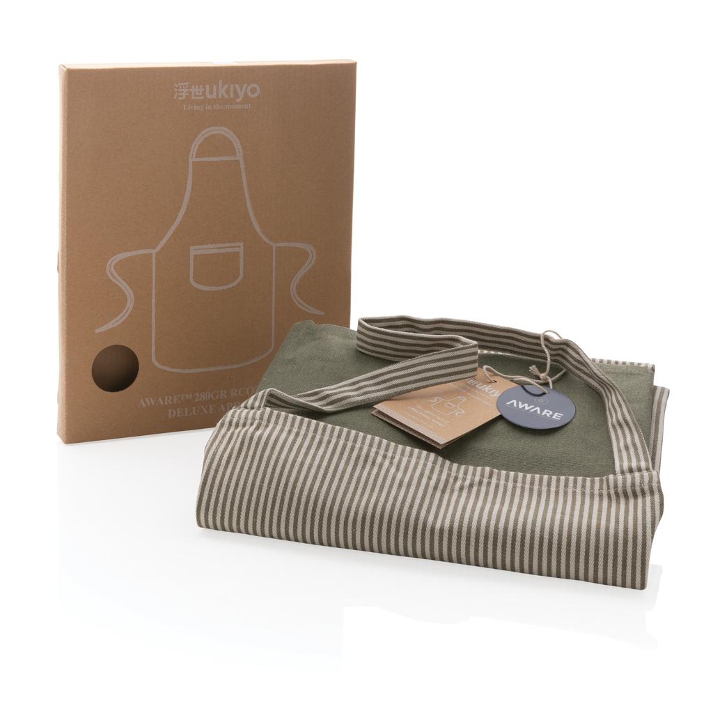 Șorț de lux din bumbac reciclat 280gr Ukiyo Aware™ green