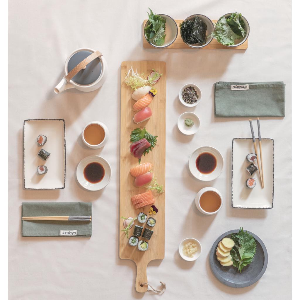 Set pentru cină de sushi pentru două persoane Ukiyo transparent