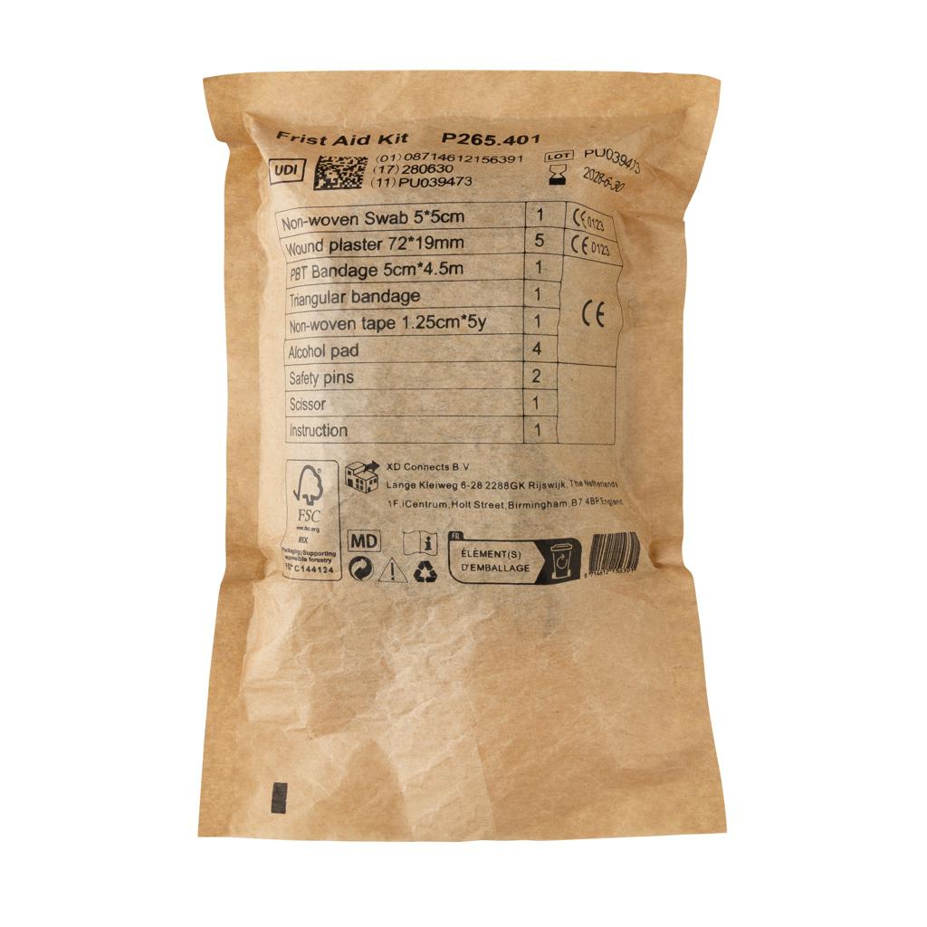 Set de prim ajutor în punguță din PU nubuck reciclat RCS, transmisibil prin poștă black