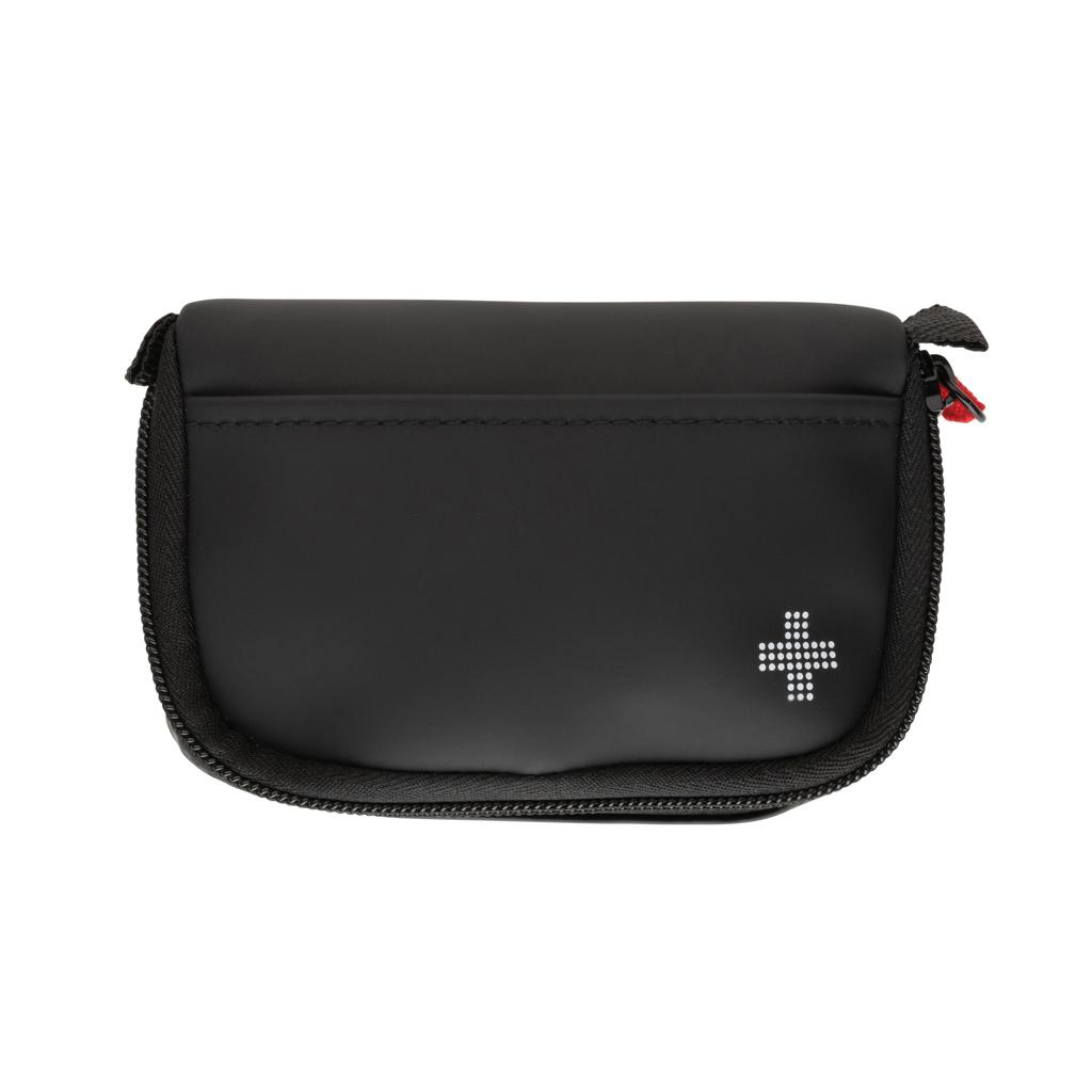 Set de prim ajutor în punguță din PU nubuck reciclat RCS, transmisibil prin poștă black