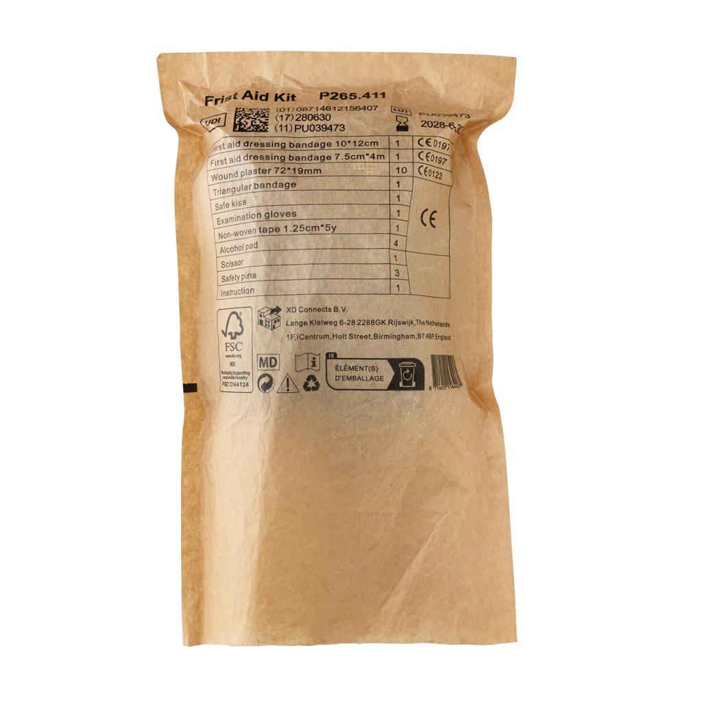 Set de prim ajutor în punguță din PU nubuck reciclat RCS black