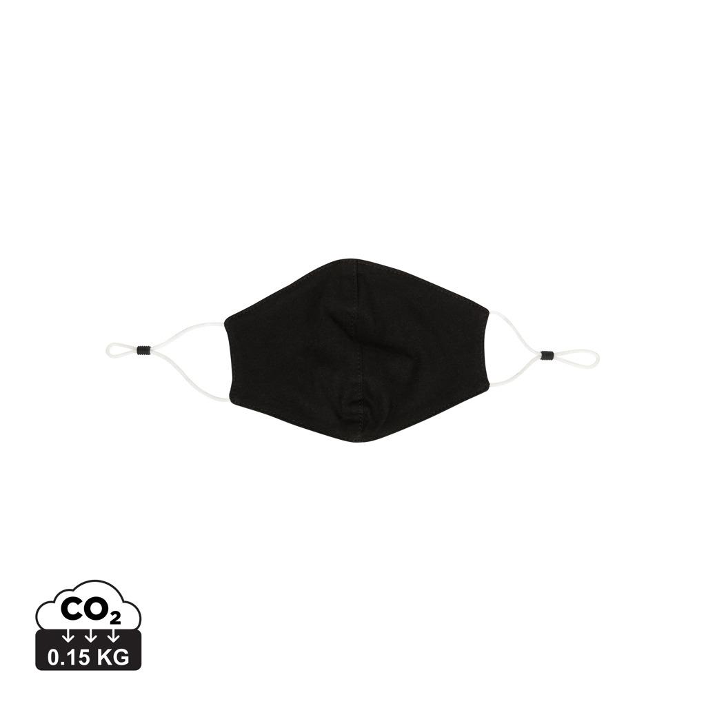 Mască de față reutilizabilă din bumbac dublu black